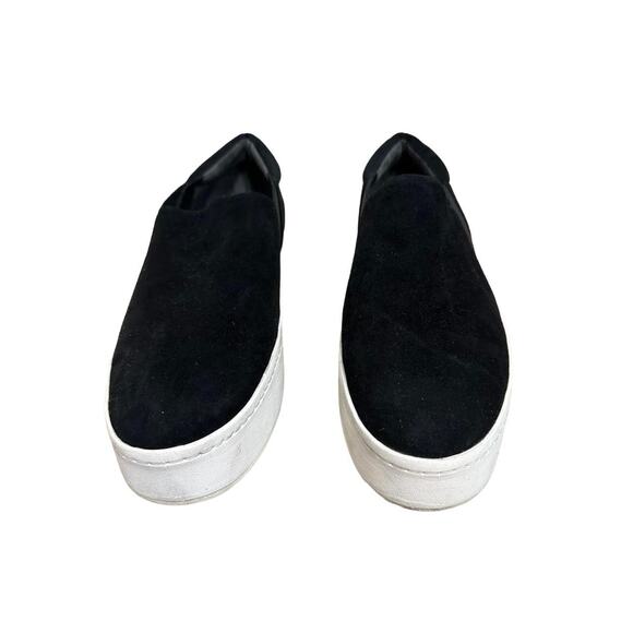 Vince Women's Black Warren Suede Slip On Platform Sneaker Size 9.5 0400010684847 - Picture 4 of 8